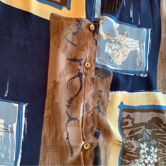 Vintage  HER patterned woman’s blouse size Medium - Picture 7 of 13